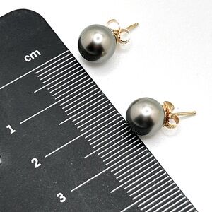 14K Honora silver pearl stud earrings